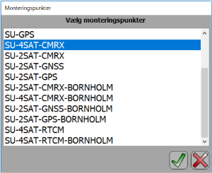 Trimble Penmap Monteringspunkter